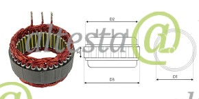 Статор генератора Тракторы Buhler Row Crop 315 335 OE: 86063321