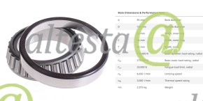 Подшипник роликовый конический FAG 95х14х32,0 мм OE: 32019-XA