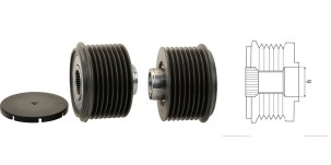 Pulley_Alternator_combine_Claas_0019946370