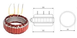 Stator_alternator_Combine_Case_2388_tractor_New_Holland_140548A1
