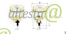 Водосборный стакан Mann PreLine 270 420 без датчика OE: 6660649200